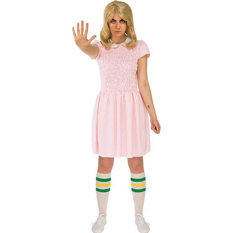Womens Eleven Pink Dress Costume Stranger Things Image 1 Fancy