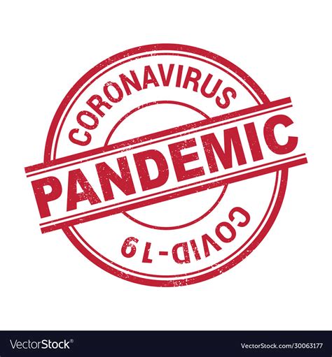 Coronavirus Stamp Red Logo Pandemic Royalty Free Vector