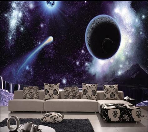 Beibehang Custom 3d Wallpaper Outer Space Universe Planet Star