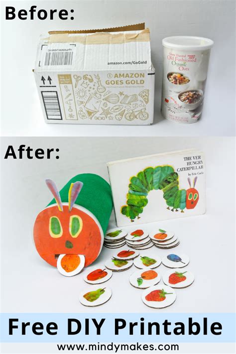 The Very Hungry Caterpillar Book And Its Contents Are Shown In Two