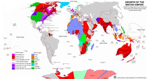 The British Empire British Colonies Around The World From The 1600s