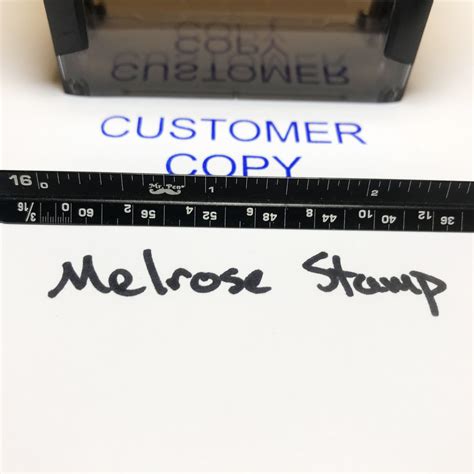 Customer Copy Rubber Stamp For Office Use Self Inking Melrose Stamp