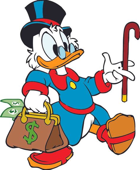 Scrooge Mcduck Duck Ducks Disneyland Mickey Cartoon Character Wall