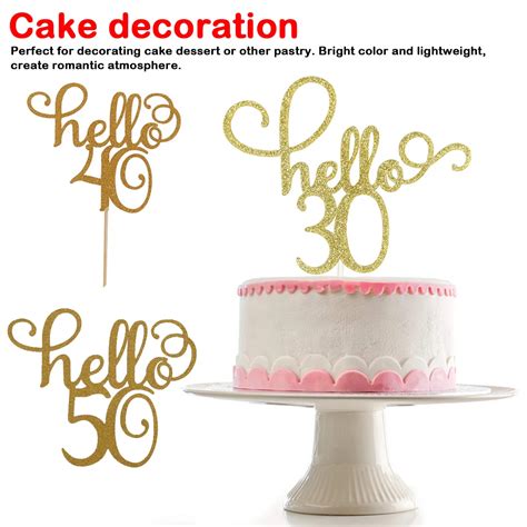 Decorations And Cake Toppers 12 X 40th Gold Glitter Cupcake Toppers With
