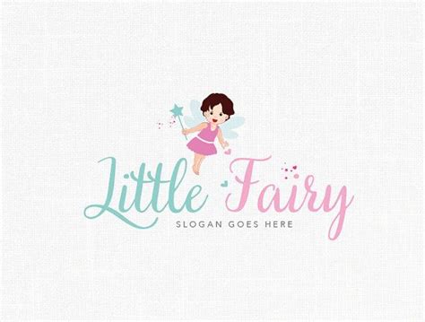 Custom Little Fairy Logo Children Logo Boutique Logo Design Boutique