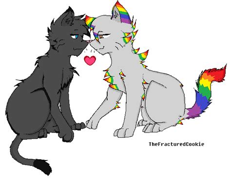 Rainbow And Black Cat Couple By Naruhinasasusaku4evr On