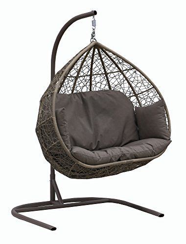 Naunton Manor Woven Double Tulip Hanging Cocoon Chair Wit