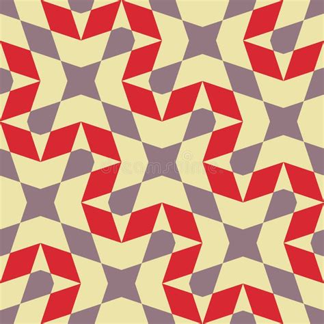 Seamless Pattern Retro Geometric Background Stock Illustration