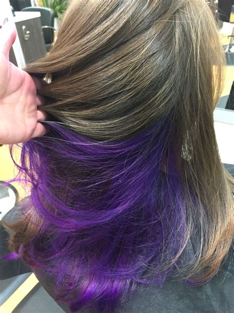 Looking to update brown hair? Purple underneath … | Pinteres…