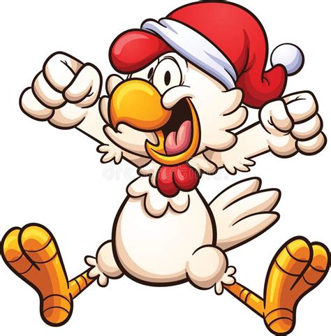 Christmas Chicken Stock Vector Illustration Of Christmas 63526460
