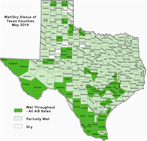 Map Of Dry Counties In Texas Secretmuseum