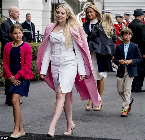 Tiffany Trump Goes The Pastel Way In A Pink Coat At The White House