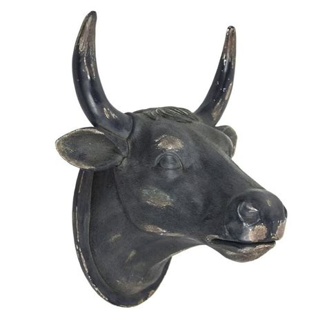 Moroccan tile abstract canvas wall art. Image result for bronze cow head | Cow wall decor, Cow head, Black cow