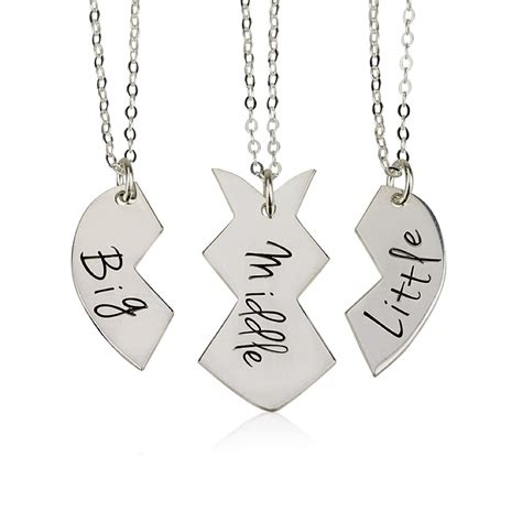 Bff Necklace Best Friends Name Necklace Couples Breakable Heart