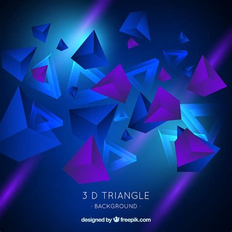 Free Abstract Background With 3d Triangles Vector 56365 Free