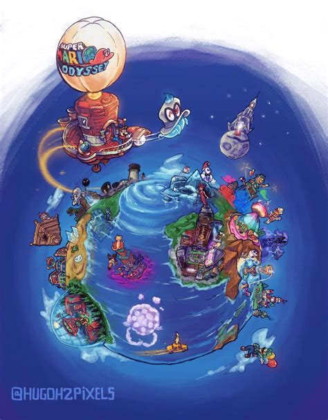 Super Mario Odyssey World Map Map Of The World