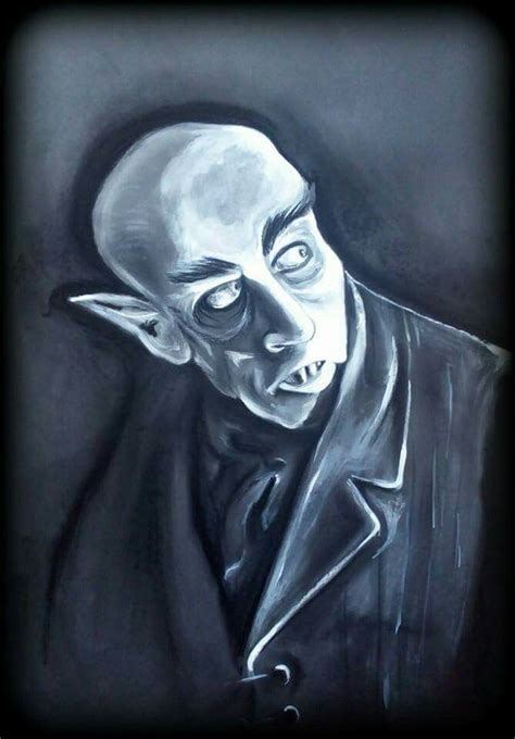Nosferatu Dracula Horror Claire Loughran Art Chalk Pastels And