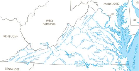Map Of Virginia Rivers