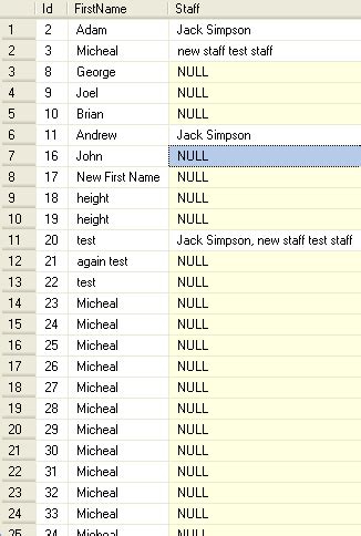 sql server 2008  How to remove null rows from sql query result