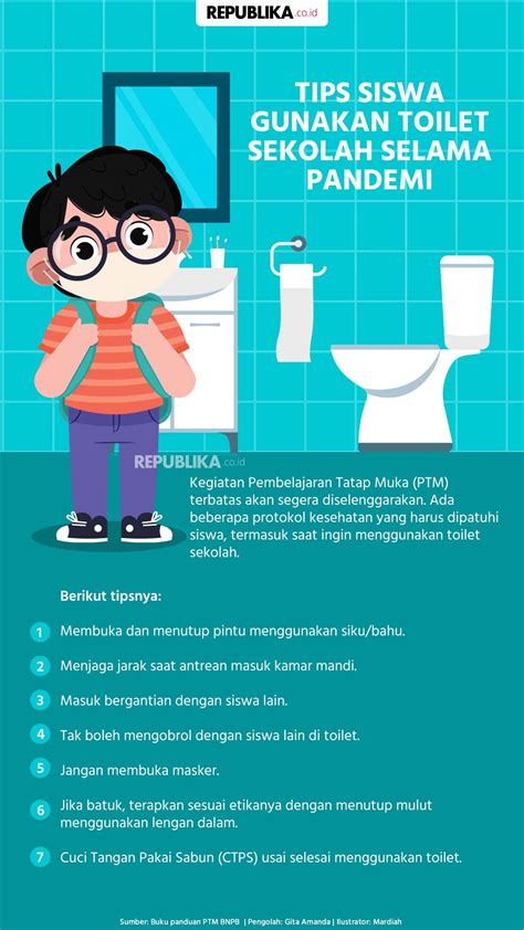tips siswa gunakan toilet sekolah selama pandemi republika online
