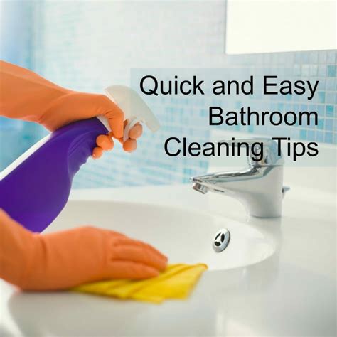 Quick And Easy Bathroom Cleaning Tips