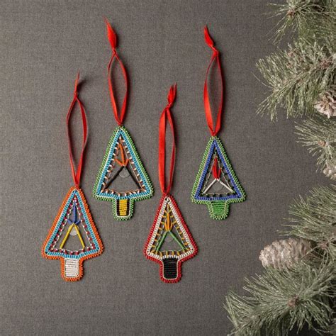 Modern Kenyan Tree Ornament Beaded Crafts Beaded Angels Tree Ornaments