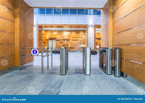 Turnstile In Business Center Stock Photo Image Of Metal Business