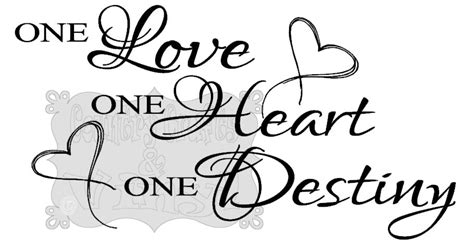 One Love One Heart One Destiny Vinyl Decal On Luulla