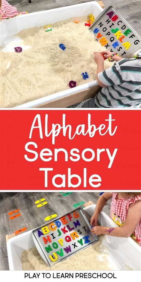 Alphabet Matching Literacy In The Sensory Table Alphabet Matching