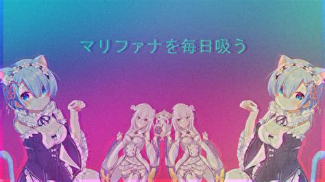Wallpaper Illustration Gun Anime Girls 3d Glitch Art