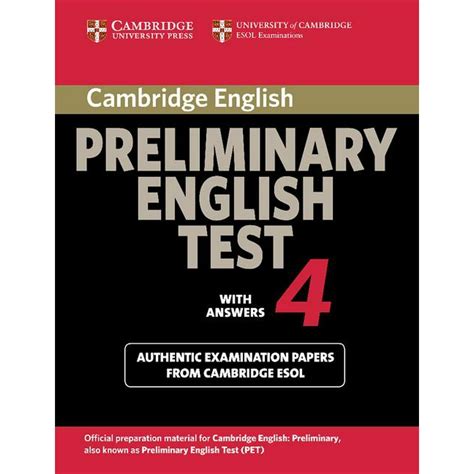 Pet Practice Tests Cambridge Preliminary English Test 4 Students Book