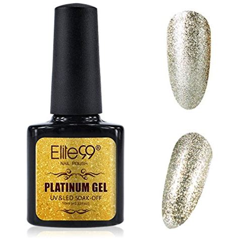 Elite99 Platinum Gel Nail Polish Soak Off Uv Led Glitter Nail Lacquer