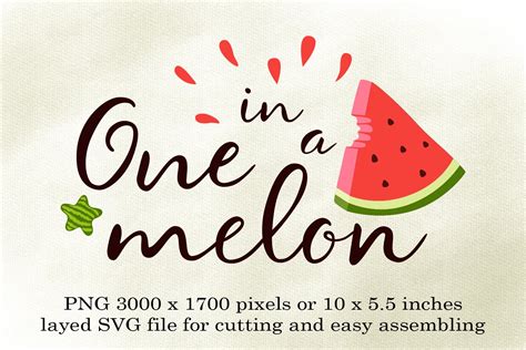 One In A Melon Svg Files For Cricut And Png Files 765464 Cut Files
