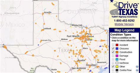 Texas Dot Traffic Map Time Zones Map