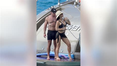 Shirtless Jeff Bezos With Girlfriend Lauren Sanchez Cozy Up On The Yacht Together During Trip To