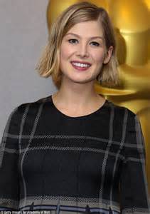 Rosamund Pike In Checked Dress To Attend Special Screening Of Gone Girl