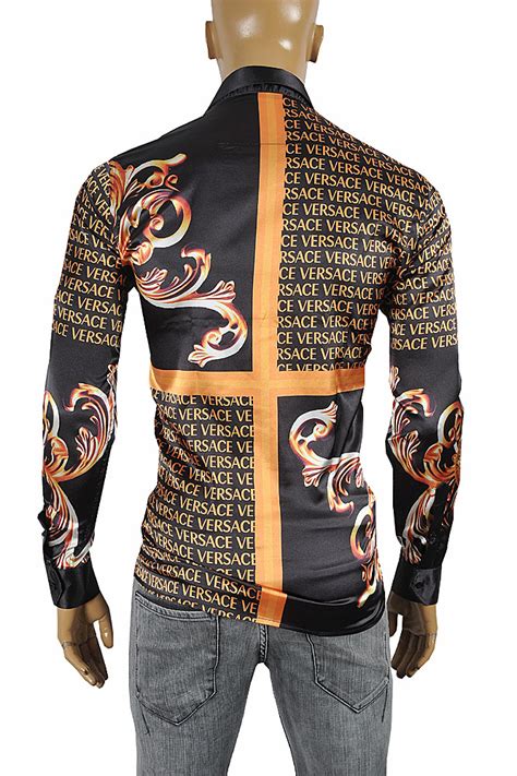 Mens Designer Clothes Versace Medusa Mens Dress Shirt 178