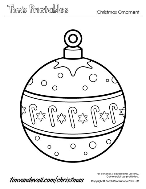 Christmas Ornament Template Tims Printables