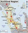 Auckland region map - Map of Auckland region (New Zealand)