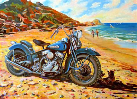 The Best Days Harley Davidson Painting By Roman Fedosenko Artmajeur