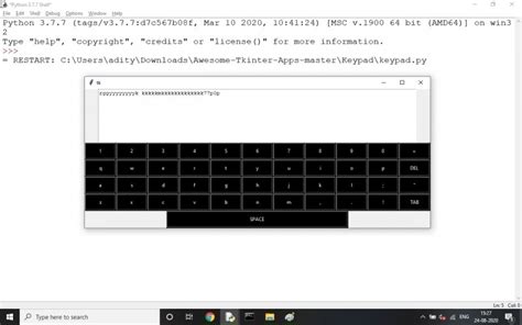 Python Program To Virtual Keyboard Using Python Tinkter Kashipara