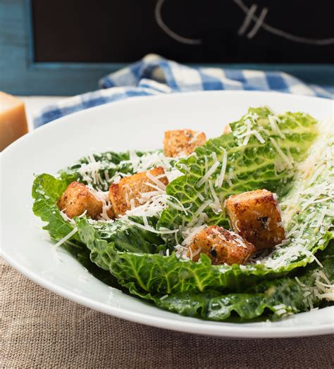 Caesar Salad With Roasted Garlic Croutons Glebe Kitchen