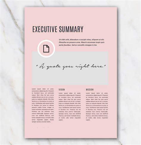 Business Plan Template Pink And Stylish In Word For Free