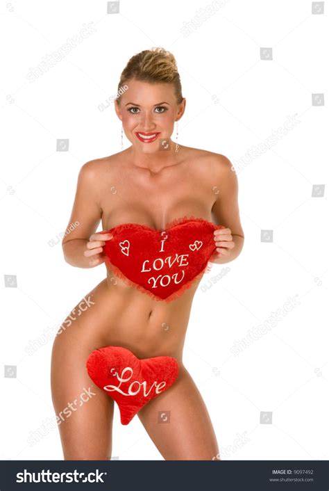 Sexy Naked Woman Covered By Heart Stock Photo Shutterstock