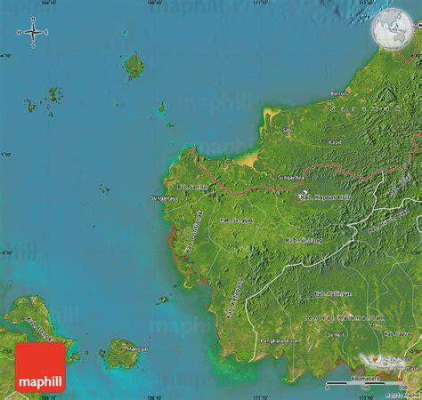 Satellite Map Of West Kalimantan