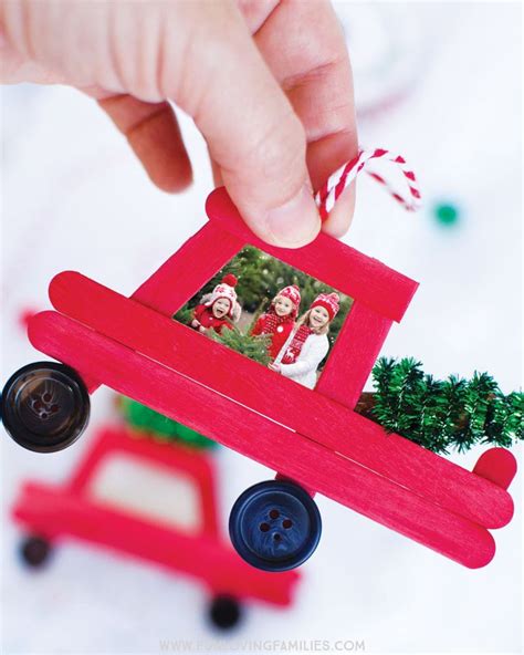 Diy Car And Truck Popsicle Stick Christmas Ornaments Fun