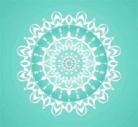 Eclectic Mandala In White And Turquoise Digital Art By Angie Tirado