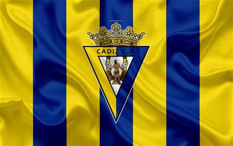 Download Wallpapers Cadiz Cf 4k Silk Texture Spanish Football Club