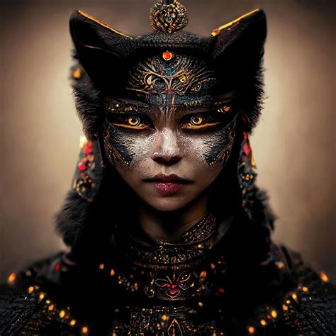 Mystical Cat Woman Warrior Digital Art By Peggy Collins Fine Art America