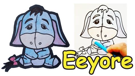 How To Draw And Color Baby Eeyore Youtube